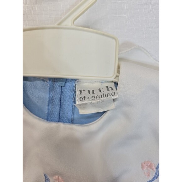 Vintage RUTH OF CAROLINA Girls Dress Sz T4 Short Sleeve Baby Blue USA **READ** - Picture 9 of 15